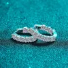Hoop Huggie 1.8ct D Color Diamond Hoop Earrings S925 Sterling Silve Plated 18k Gold Huggie Earring for Women Fine Jewelry Gifts 231207