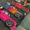 Tappeto Decora la camera da letto dei bambini Comodino peluche Tappetino giocattolo Modello di auto Cartoon Soggiorno Forma irregolare Tappeto soffice Tapis 231207