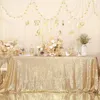 طاولة قطعة قماش بريق بريق قطعة قماش مستطيلة طاولة طاولة الورد الذهب المائدة لحفل زفاف حفلة عيد ميلاد ديكور المنزل الحجم 231207