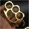 المفاصل النحاسية Sier Black Gold Thin Steel Knuckle Dusters الدفاع عن النفس الأمن الشخصي والرجال Selfdense قلادة FY4323 DHQ2A