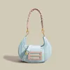 Nuovo arrivo 2023 Borsa da donna Sfilata di moda Maglia mezza luna Design Borsa a tracolla Borse a tracolla Cintura rimovibile Pianura Capucines Bb Borse Borsa in vera pelle