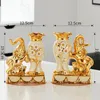 Vases European Style Ceramic Golden Vase Arrangement Dining Table Home Decoration Accessories Creative Golden Elephant Vases 231208