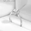 Met zijstenen Smyoue 1ct 5*7mm gecertificeerde Moissanite ringen voor vrouwen bruids bruiloft diamanten band S925 sterling zilver meisjes verjaardagscadeau YQ231209