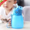 Upgrade 320ml Child Pipette with a Rope to Carry and Strap Handle Plastic Straw and Prevent Leakage Plastic Water Bottle