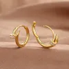 classics Charm letter nail earrings Titanium steel designer for women stud luxury jewlery hoop gifts woman girl gold wholesale not fade