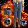 Kvinnors jeans smala tjockare vinter vaqueros casual bomull super varm mager kashmir jeans kvinnor hög midja stretch denim byxor penna leggingsl231122