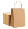 Emballage cadeau Sacs en papier kraft 25pcs 59x314x82 pouces Petit avec poignées Party Shopping Brown Retail7968561