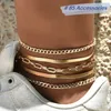 Anklets Origin Stainless Steel Snake Chain Women's Anklet Bracelet On the Leg Fashion Accessories Not Allergic ZN00126 231208