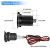 New Cigarette Lighter Socket Car Marine Motorcycle ATV RV Lighter Socket Power Outlet Socket Receptacle 12V-36V Waterproof Plug