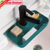 Aggiornamento Nuovo Silicone Lavello Scolapiatti Rubinetto della cucina Spugna Porta stracci Cremagliera Anti-spruzzo Supporto di stoccaggio Sapone da bagno Organizzatore Scaffale Stendino