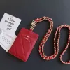 Designer Keychain Wallet Card Holder Lanyard for Wallets Certificate Work Permit Card Package Keychains Luxury Keychain Small Purses Keyrings Accessories