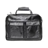 Briefcases Men's bag waterproof leather briefcases Business Laptop Large capacity Men handbag Solid black shoulder male 231208