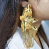 Cuelga los pendientes colgantes de la lámpara nigeriana flor grande borla colgante pendiente joyería de compromiso de boda de moda 231208