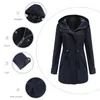 New cotton hooded trench coat women's spring and autumn jacket European and American plus size loose solid color clothing women's clothing