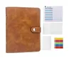 Opakowanie prezentów 28pcs A6 PU skórzany notebook Set Set 6 Pierścień Budżetowe spoiwa z torbami na zamek błyskawiczny Organizator budżetu7888526