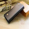 Womenmens Langstil echte Kuhleder -Designer -Brieftaschen, die alte dünne Mobiltelefon -Verschluss -Kartenbeutel beliebte Kupplung nach 206o restaurieren
