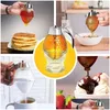 Storage Bottles Jars Honey Dispenser No Drip-Honey Container-Syrup - Beautif Comb Shaped Pot-Plastic Jar-Bee Decor-Honey Containers Dr Otnzo