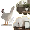 Nieuwheid items taxidermie kip lamp decoratie creatieve simulatie leg kippen kippen eieren lichte huis vakantie feest geschenk ornamnets 231208