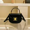 Legal Copy Deisgner Celinss Bags online shop Triumphal Arch genuine leather saddle bag 2023 womens new autumn and winter highend fashion single shoulder tofu carry