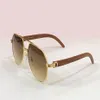 Gold Wood Pilot Sunglasses for Men Brown Gradient Sun Shades Driving Glasses occhiali da sole firmati UV400 protection Eye wear Su232y