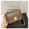 Legal Copy Deisgner Celinss Bags online shop Triumphal Arch bag genuine leather box tofu 2023 new trendy flight attendant simple small square one shoulder crossbod