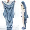 Rompertjes Kerst Cosplay Haai Onesies Kostuums Pak Volwassen Pyjama Cartoon Halloween Carnaval Nachtkleding Jumpsuit Kinderkleding Hombre 231208