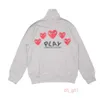 Plam Men's Hoodie Designer Hoodie 21s Women's Hoodie Play Jumper Letters Embroidery Red Heart Pattern 1 8WPD