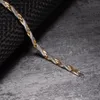 Hamserler Vinterly çapraz halhal kadınlar için 27cm altın renk zinciri şık paslanmaz çelik germanyum iyileştirme enerji magneitc ayak bilekleri mücevher 231208
