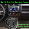 New New Car Voltmeter QC 3.0 USB Charger Socket Power Outlet Digital Voltmeter Ammeter Monitoring For Car Boat Marine Rv Motorcycle