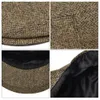 Berets BOTVELA 100% Wool Flat Cap for Men Women Scally Caps Herringbone sboy Khaki Ivy Hat Cabbies Driver Beret Boina 002 231208