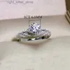 With Side Stones Luomansi Solid S925 Sterling Silver 1CT D Color Moissanite Ring Diamond Tested Retro Wedding Party Commemorative Jewelry Gift YQ231209