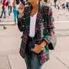 Costumes pour femmes Blazers Femmes Plaid Blazer Veste Mode Casual Check Slim Bureau OL Costume Formel Veste Travail Manteau Outwear Printemps Automne 231208