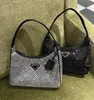 Designer de luxe strass cristal hobo diamant sacs à bandoulière femmes aisselles fourre-tout brillant sac à main sacs à bandoulière hommes dame noir bandoulière aisselle pochette