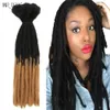 Sentetik peruklar 22 inç dreadlocks tığ işi saç örgüler sentetik omber örgü peruklar reggae hip hop siyah kadınlar/erkekler için