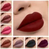 Nieuwe matte non-stick lipgloss waterdichte lippenstift vloeibare lippenstift fluwelen make-up bruine lipglazuur