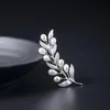 Pimler Broşlar Gerçek 925 STERLING Gümüş Mücevher Zeytin Şubesi İnci Broşlar Kadınlar İçin El Yapımı Broş Orijinal Tasarım Lüks Femme Aksesuarları 231208