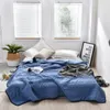 Filtar Swaddling Summer Cooling Filt för sängen viktade filtar för Sleepers vuxna barn hem par säng luft skick med täcke 231208