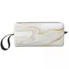 Cosmetic Bags Luxury Gold Marble Makeup Bag Pouch Zipper Swirl Travel Toiletry Small Storage