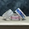 Con pietre laterali Fatto a mano con vero zaffiro Moissanite Anello con diamanti Originale in argento sterling 925 Anelli di fidanzamento con fascia nuziale per gioielli da donna YQ231209