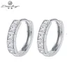 925 Sterling Silver Moissanite Hoop Huggie Earrings for Men Women Wedding Gift Fine Jewelry