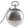 Pocket Watches Steampunk Pocket Watch Clock Women Mechanical Hand Wind Smooth Silver Pendant White Dial Simple Stylish FOB 231208