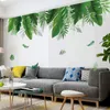 Adesivos de parede Plantas tropicais Folha de bananeira Adesivos de parede para sala de estar Quarto Fundo Decoração de parede Decalque de parede de vinil Decoração de casa Pôsteres de parede 231208