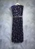 Sukienka francuska 2024 Wiosna/lato nowa plisowana spódnica z wysokiej klasy z długością talii średniej długości szyfonowej sukienki z nadrukiem