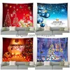 Tapissries Retro Christmas Tapestry Winter Snow Xmas Tree Forest Natural Landscape Holiday Year Home Dorm Decor Wall Hanging 231019 DH2C6