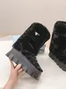 Platform Shearling Apres-Ski Botlar Tasarımcı Kadın Botları Naylon Gabardine Apres -Ski Bot ayak bileği botları patik Kış Sonbahar Kayak Yüksek Kalite Boyutu 35-42