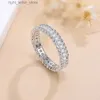 Con piedras laterales M-JAJA Anillo de moissanita Citas Pareja Anillos de promesa 925 Plata de ley D Color VVS1 Alianzas de boda para mujeres Regalos de joyería fina YQ231209