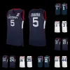 Basketball-Trikots 2022–23, neues Auswärts-Basketball-Trikot, NCAA Connecticut UConn Huskies Basketball-Trikots, 5 Paige Bueckers College, Marineblau, für Erwachsene