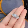 With Side Stones New style crackling moissanite ring for women jewelry engagement ring for wedding 925 silver ring shiny gem birthday gift YQ231209