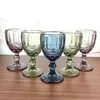 Kalça Şişeler 100 PCS LOT RETRO Vintage Rölyef Kırmızı Şarap Kupası Gravür Kabpon Cam Ev Suyu İçecek Şampanya Goblet Çeşitli287o