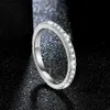 With Side Stones ATTAGEMS Solid 925 Sterling Silver Rings for Women Moissanite Full Eternity Wedding Band Engagement Wedding Ring Fine Jewelry YQ231209